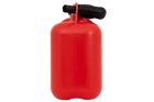 Bidon en plastique HERMON de 5 L avec entonnoir, rouge
