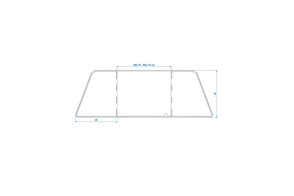 Pare-brise pliable ProPlus 370340V03 pour réchauds de camping, brûleurs 37-70 cm