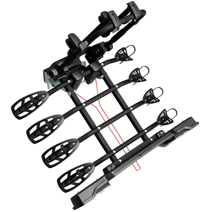 Peruzzo Parma 4 - porte-vélos sur attelage pour 4 vélos (noir)