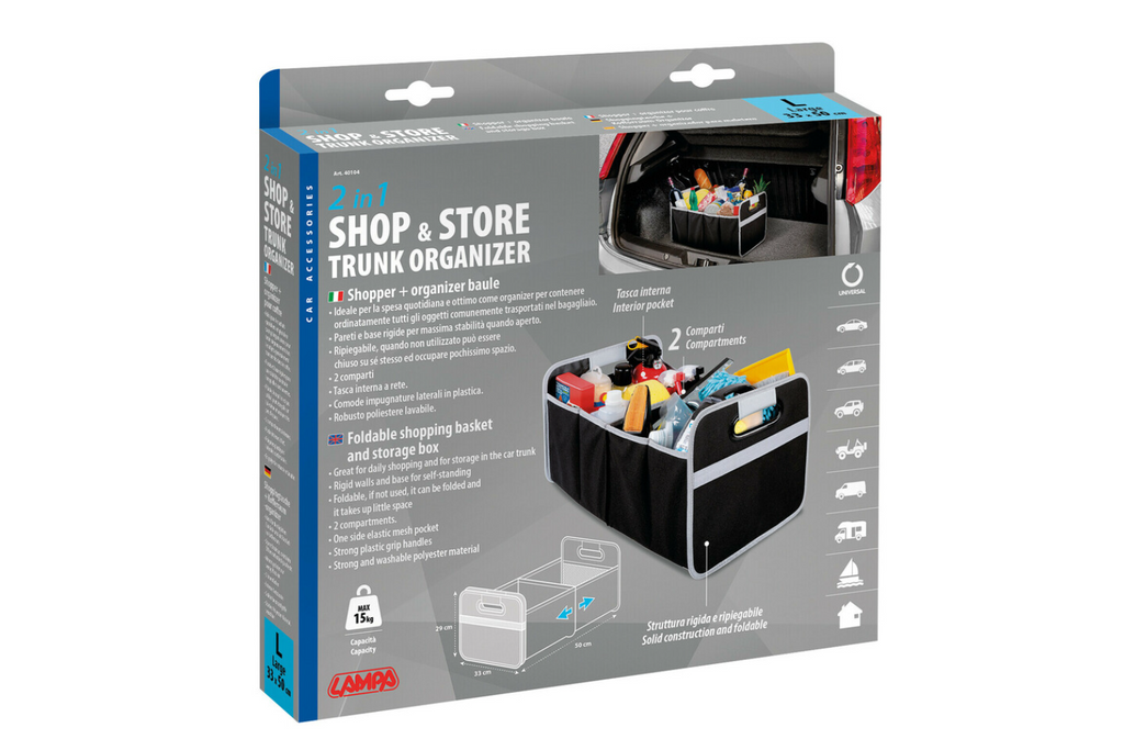 Panier de courses pliable LAMPA Shop&Store L, 50 x 33 cm