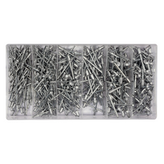 Assortiment de 400 rivets aveugles YATO YT-36420, tailles assorties.