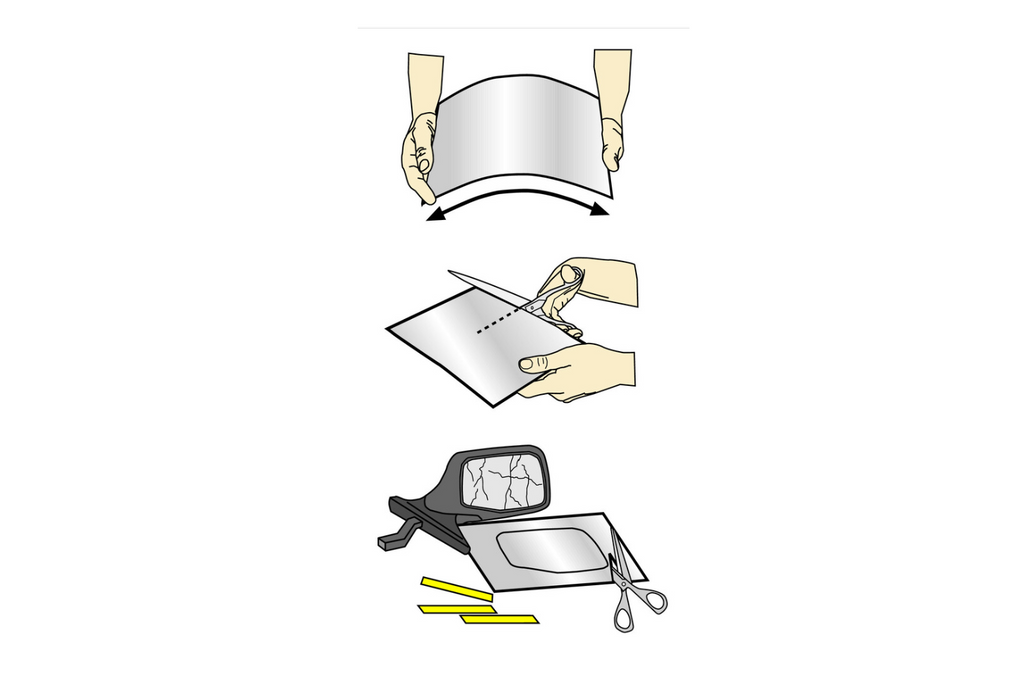Miroir autocollant LAMP Magic-Mirror L 253x178mm