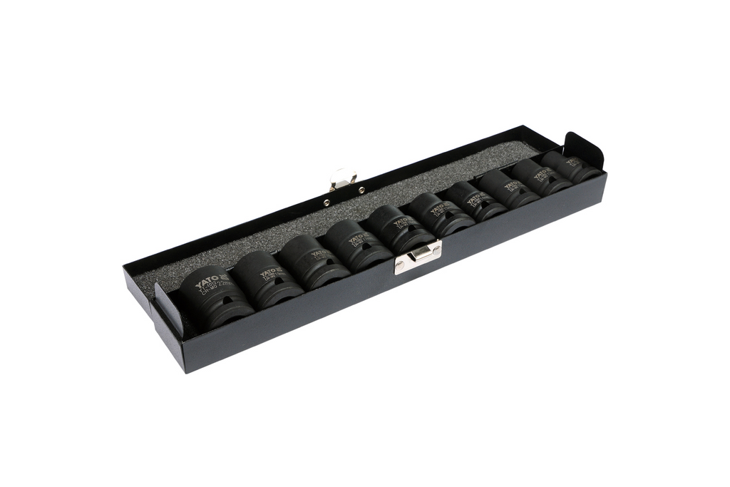 Douilles à impact courtes YATO YT-1025, douilles 1/2", 10 pièces.