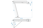 Support d'angle extensible ProPlus 361510V01, côté avant gauche/arrière droit, pour remorque, capacité 600 kg, hauteur 460 mm