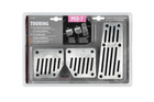 Couvre-pédales en aluminium LAMPA TOURING BLACK PILOT avec revêtement en caoutchouc antidérapant