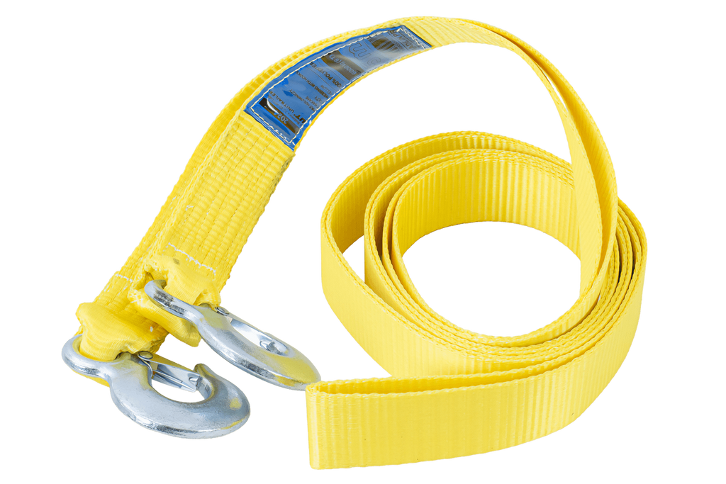 UNITRAILER sleepkabel met haken sleepband 5m/50mm/6t geel