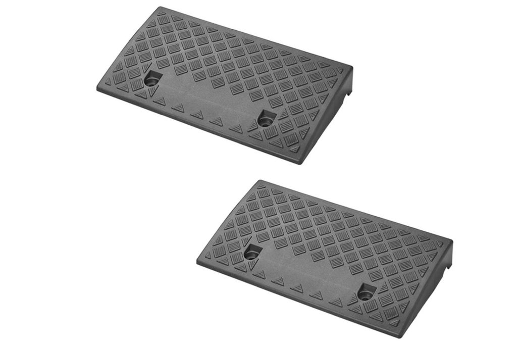 Ensemble de deux rampes d'accès ProPlus 361570, rampes en caoutchouc de 7 cm, capacité de charge de 3000 kg
