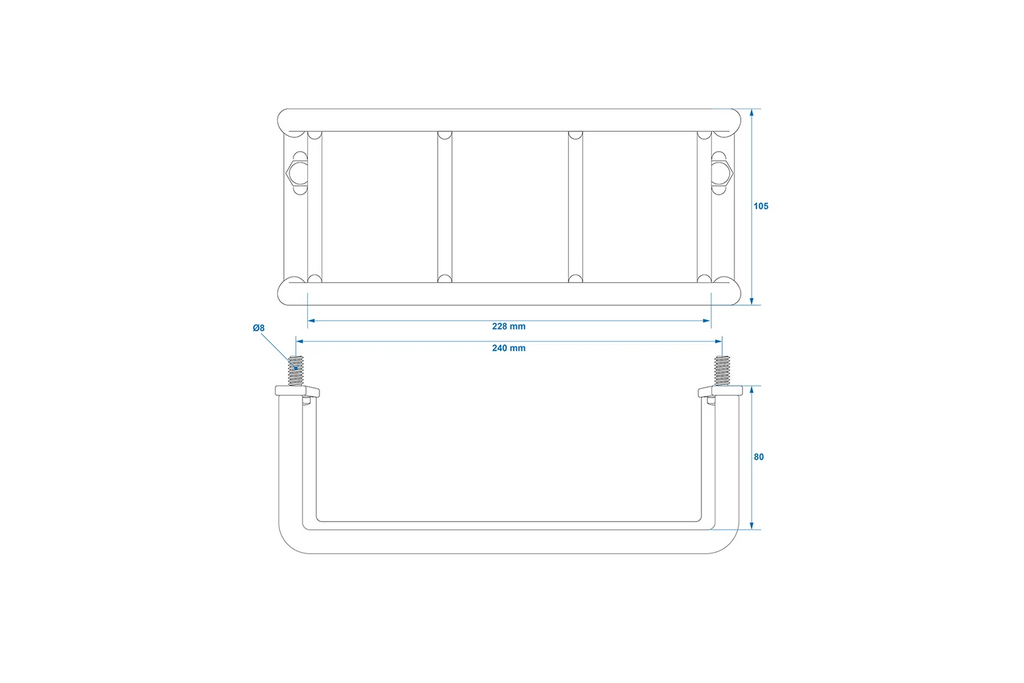 Grille de protection pour feu arrière de remorque ProPlus, cache feu arrière 228 x 105 x 80 mm