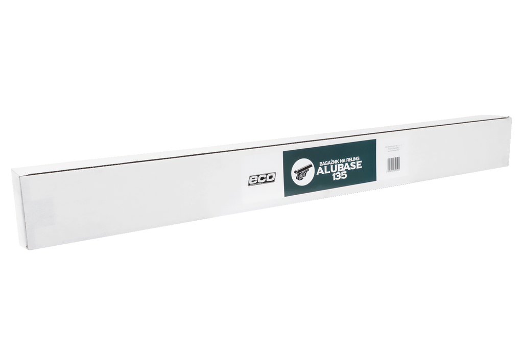 Eco Alubase 135 - uniwersalny bagażnik aluminiowy na relingi z zamkami