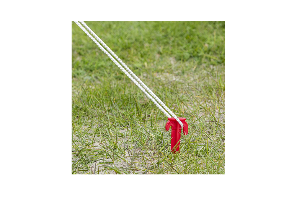 Lot de six piquets de tente ProPlus 364824, piquets en plastique pour la fixation des haubans, 19 cm