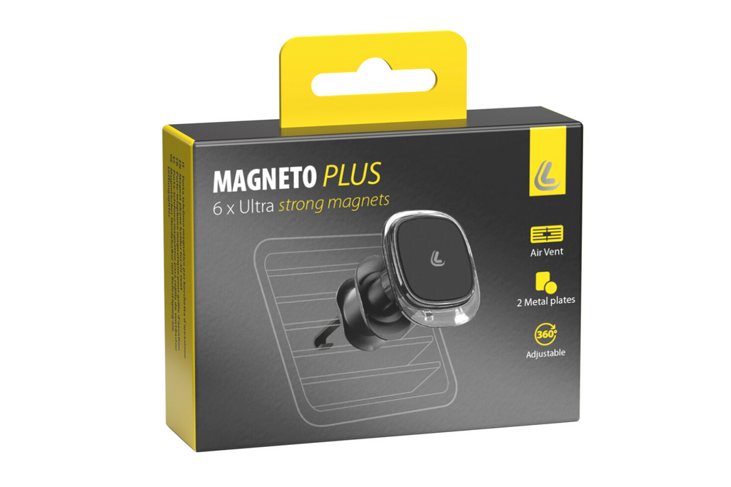Uchwyt na telefon LAMPA Magneto Plus magnetyczny, do kratki nawiewu