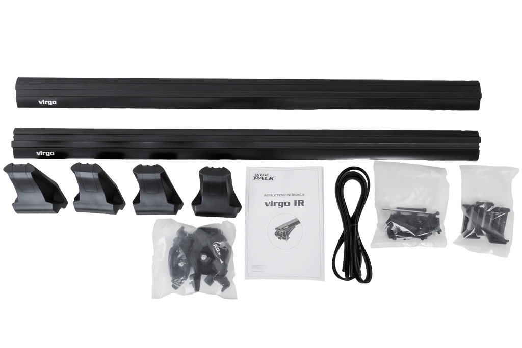 Bagażnik dachowy Inter Pack Virgo IR 110 (G2) na relingi zintegrowane (czarny)