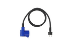 Adaptateur avec fiche Schuko et connecteur coudé CEE + prise Schuko 16A ProPlus 373528DE, câble de 150 cm