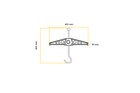 Supports de fixation pour échelle LOKHEN SAFECLAMP STOPPY 606510100/RAS21L (2 pièces)