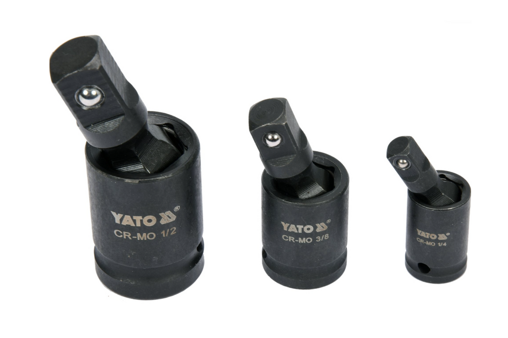 YATO YT-10643 Jeu de joints à impact 1/4", 3/8", 1/2" 3 pièces.