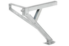 Support d'angle extensible ProPlus 361510V01, côté avant gauche/arrière droit, pour remorque, capacité 600 kg, hauteur 460 mm