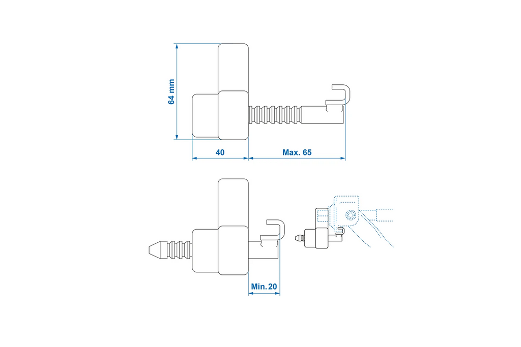Protection antivol pour supports extensibles ProPlus 360150 verrou d'angle