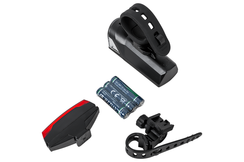 PROFEX 92618 Super Vision accu-aangedreven fietsverlichtingsset (voor en achter)