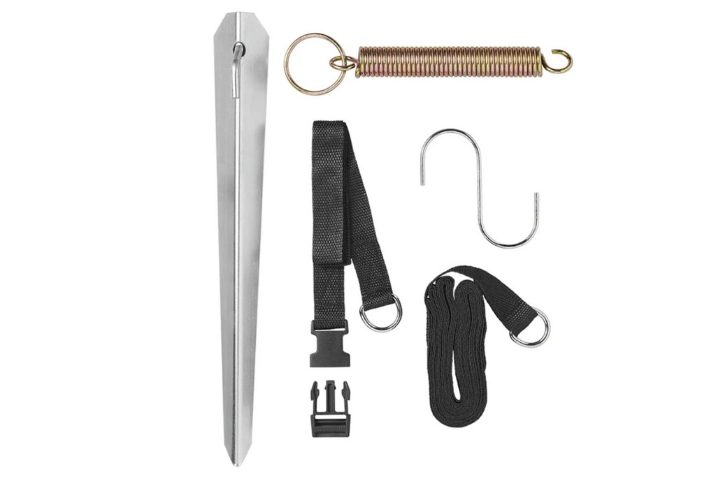 Ensemble de trois sangles anti-tempête ProPlus 361724 pour auvents et abris de camping de 3 x 5 m
