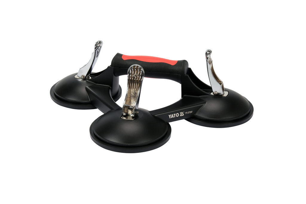 Support en verre YATO YT-37237, trois ventouses, 125 mm, 190 kg
