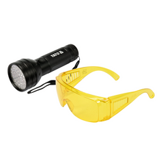 Zestaw latarka + okulary ochronne YATO YT-08581 latarka UV 51 LED