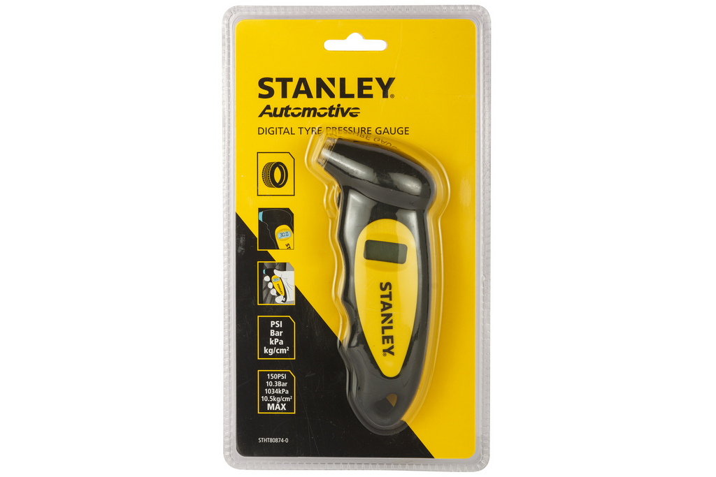 Manomètre numérique automobile STANLEY pour la pression des pneus, plage de 0 à 6,2 bar
