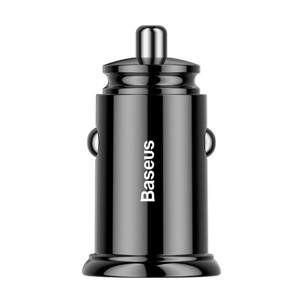 Chargeur de voiture BASEUS circulaire en plastique USB-A et USB-C 30 W