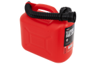 Bidon en plastique HERMON de 5 L avec entonnoir, rouge