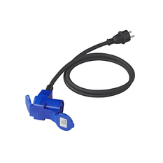 Adapter z wtyczką Schuko i złączem kątowym CEE + gniazdem Schuko 16A ProPlus 373528DE kabel 150cm