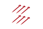 Lot de six piquets de tente ProPlus 364824, piquets en plastique pour la fixation des haubans, 19 cm