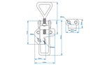 Attelage latéral avec fermoir ProPlus 342114, fermeture latérale complète pour remorque 160-180 mm