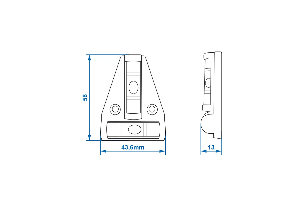 Niveau en croix magnétique ProPlus 341215, type T, 58 x 43,6 mm