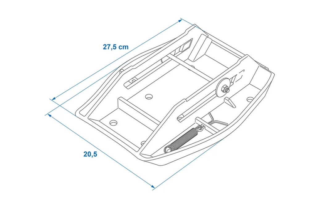 Zestaw czterech podkładek pod podpory stabilizujące przyczepę ProPlus 361519 stopy ze sprężyną 20,5x27,5cm