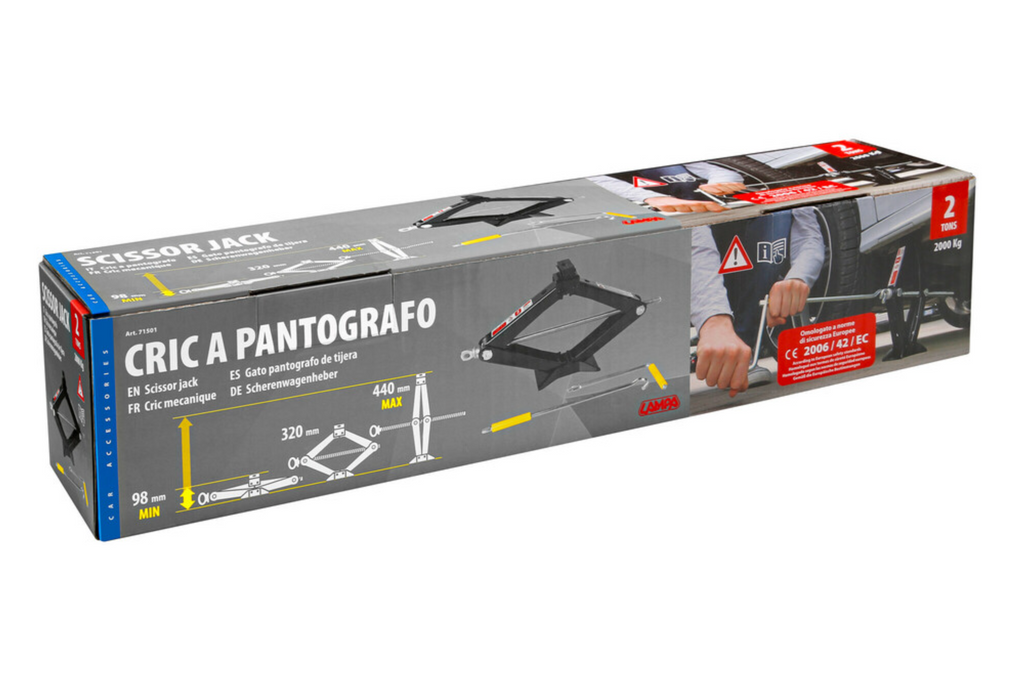Cric trapézoïdal LAMPA cric de voiture 2T