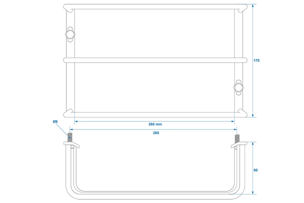 Grille de protection pour feu arrière de remorque ProPlus, cache feu arrière 260 x 170 x 80 mm