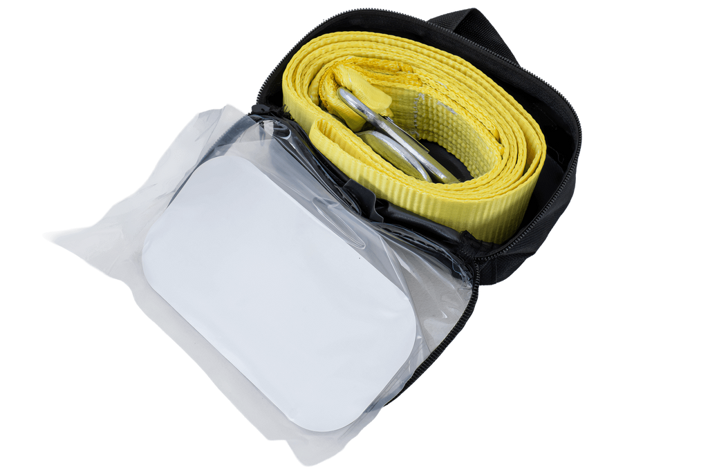 Corde de remorquage UNITRAILER avec crochets, sangle de remorquage 3 m/50 mm/3 t jaune