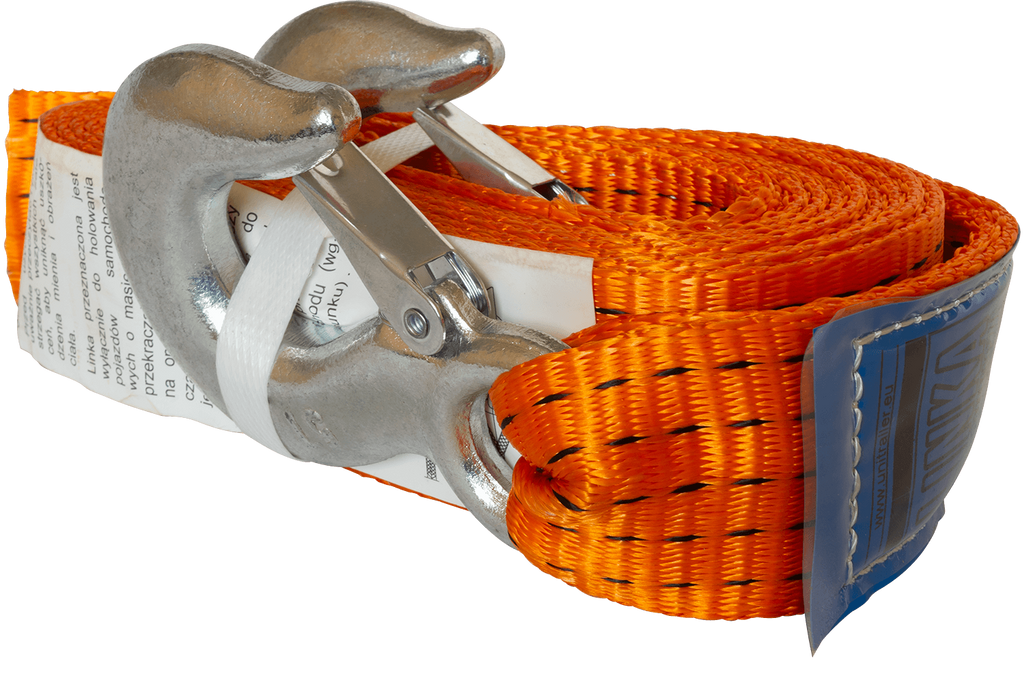 Sleepkabel met haken HERMON sleepkabel 4,5 m/50 mm/5 ton oranje
