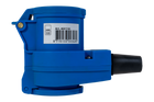 MANTES 2P+E haakse CEE-stekker met extra stopcontact 16A 230V