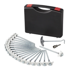 Zestaw wkręcanych szpilek do namiotu ProPlus 365014 metalowe śledzie z haczykiem 20x20cm