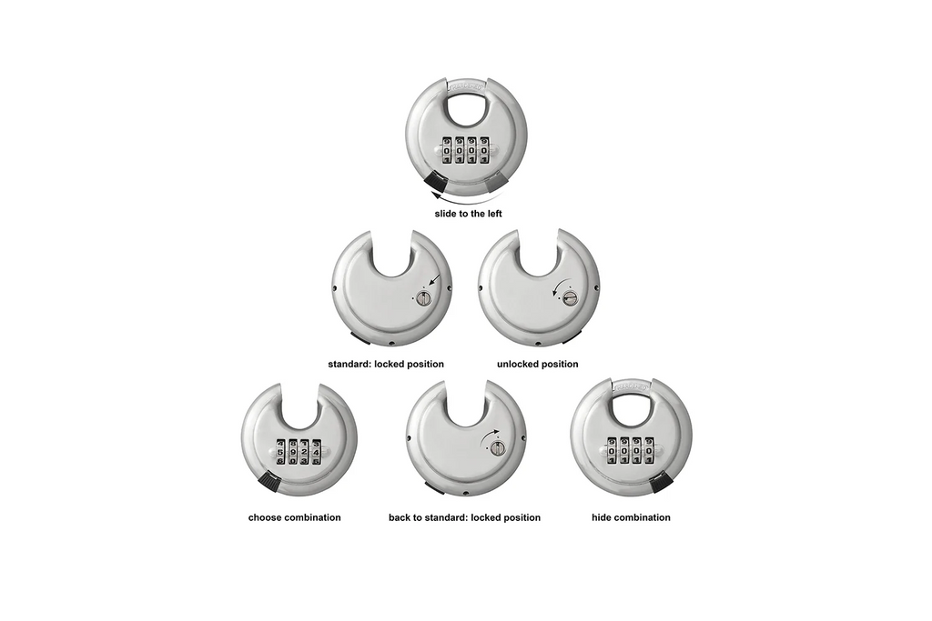 Rond hangslot met cijferslot ProPlus 341317 beugelhangslot met code 70 mm