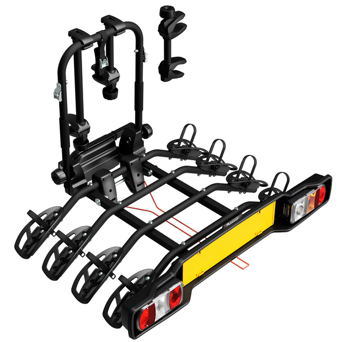 Peruzzo Parma 4 - porte-vélos sur attelage pour 4 vélos (noir)