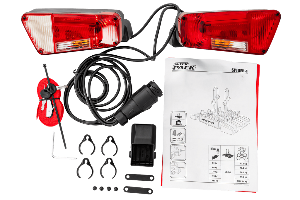 Inter Pack New Spider 4 - fietsendrager voor op de trekhaak, geschikt voor 4 fietsen