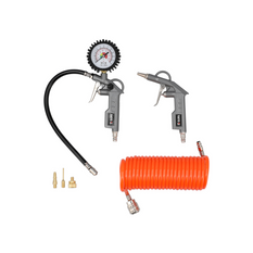 YATO YT-23780 pneumatische set voor het oppompen van banden, ballen en matrassen, 6-delig