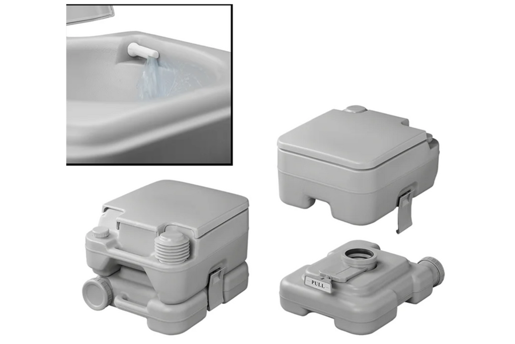 Toilettes de camping portables ProPlus 370415CR grises 10L/10L