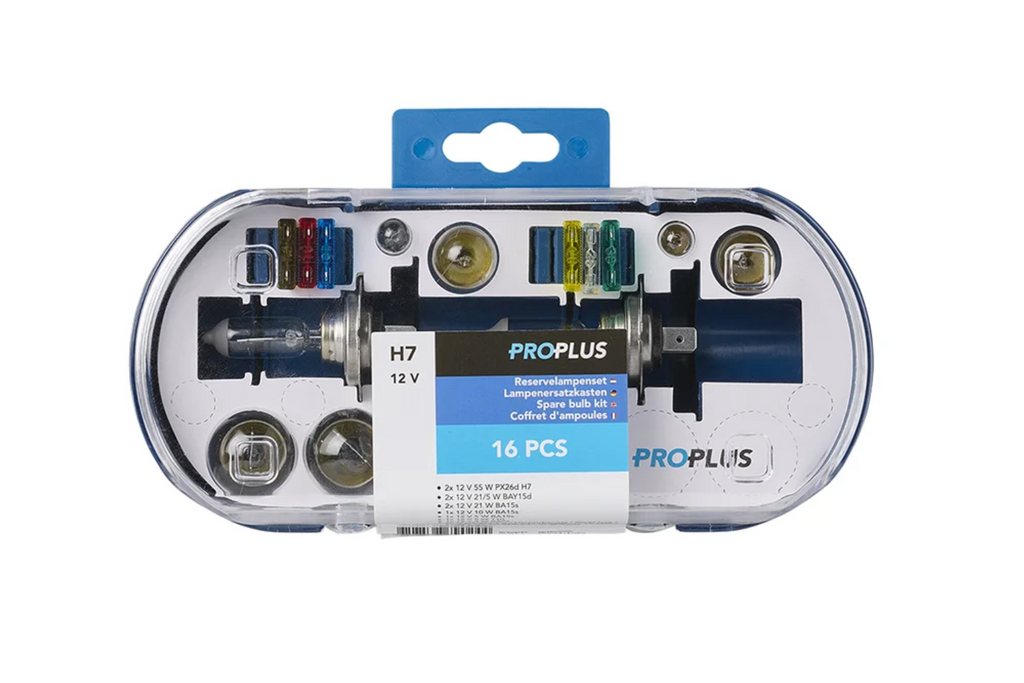 Kit d'ampoules H7 pour camping-car et voiture ProPlus 410162, lot de 16 ampoules de rechange