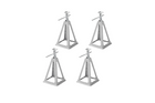 Ensemble de quatre supports extensibles ProPlus 360803 stabilisateurs pour remorques 3600 kg 430 mm
