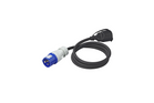 Adapter met CEE-stekker en -stopcontact met beschermingscontact 16A 230V ProPlus 373530DE kabel 150cm