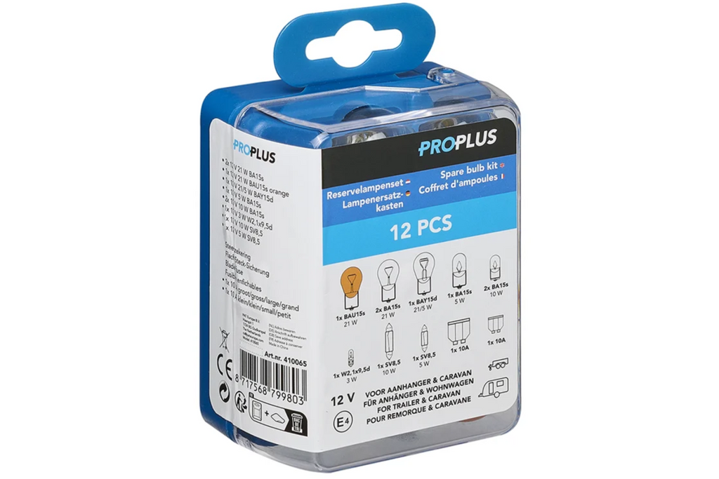 Kit de 12 ampoules de rechange ProPlus 410065 pour camping-car et voiture