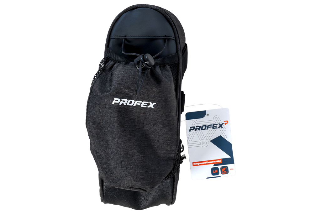 Sacoche de selle de vélo PROFEX 82318 Long Black Lux avec porte-bouteille