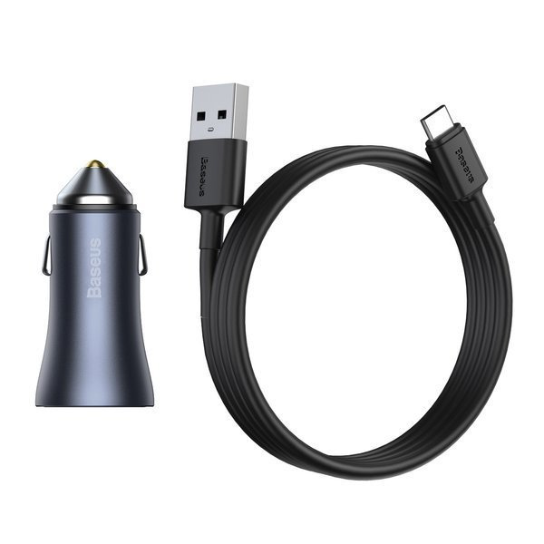 Chargeur de voiture BASEUS Golden Pro 2xUSB 40W + câble USB